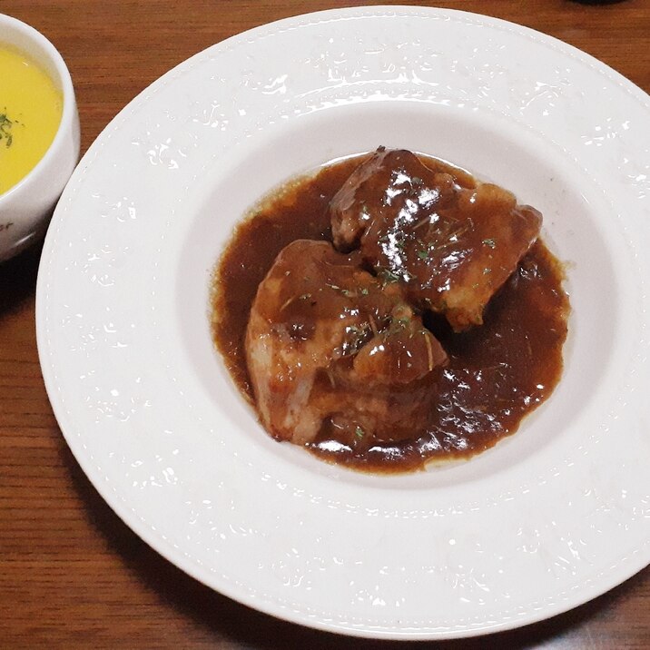 豚バラのバルサミコ醤油煮♪